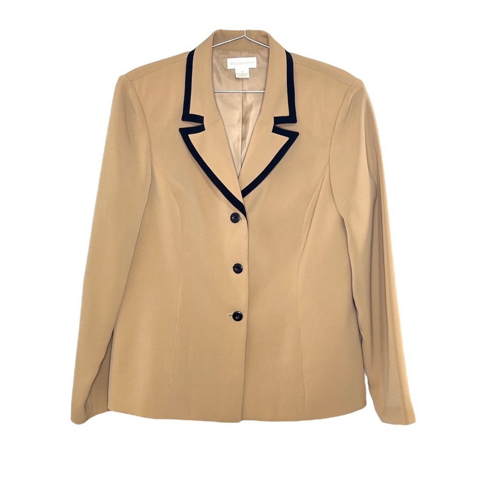 TRENDY Blazer ✨✨✨ Worthington Beige and Black Blazer Size 10